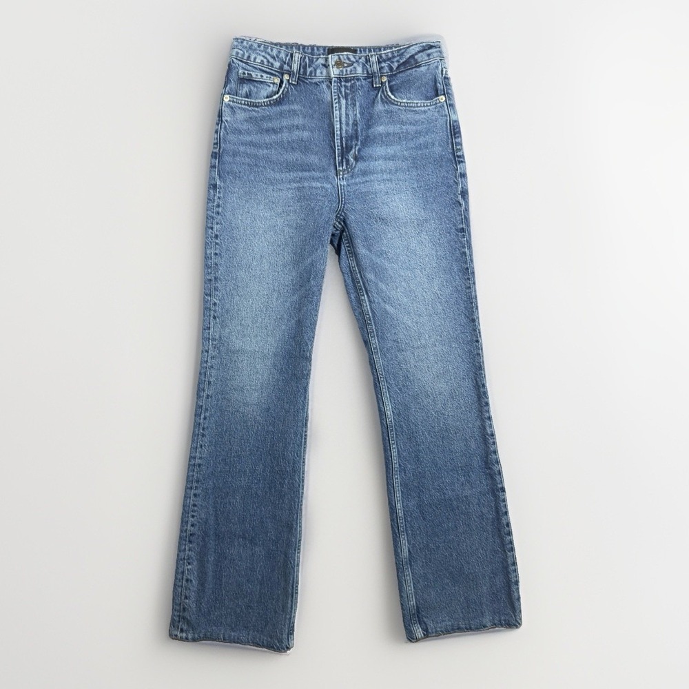 Rails The Sunset High Rise Slim Flare Jeans Women's 6/28 Blue Stretch Denim